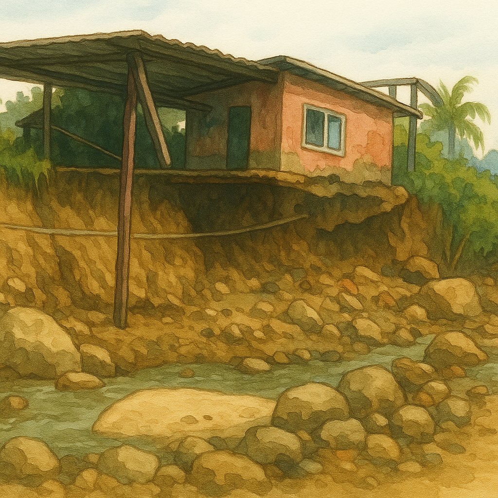 容易發生土石流災害地點示意照片