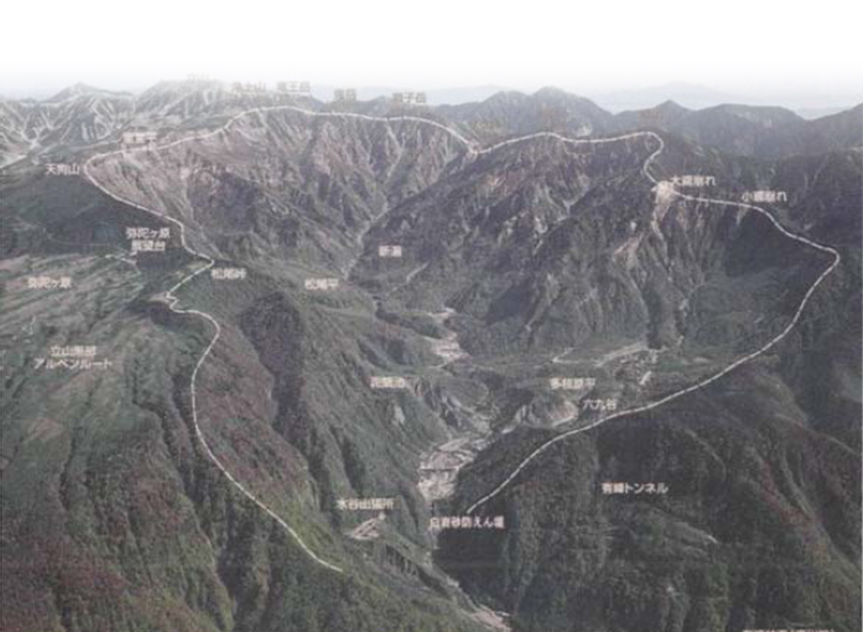 大規模崩塌特定水土保持區示意圖